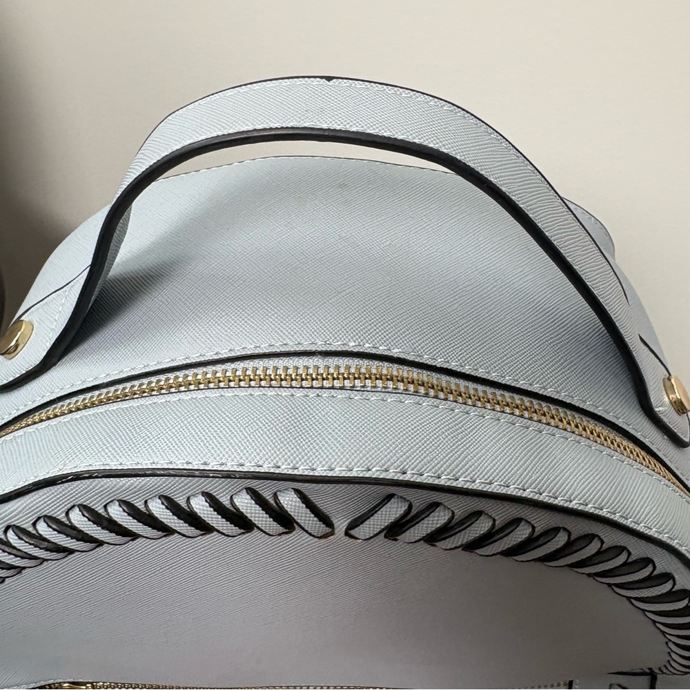 CALPAK Kaya Faux Leather Light Blue Backpack - Picture 4 of 13